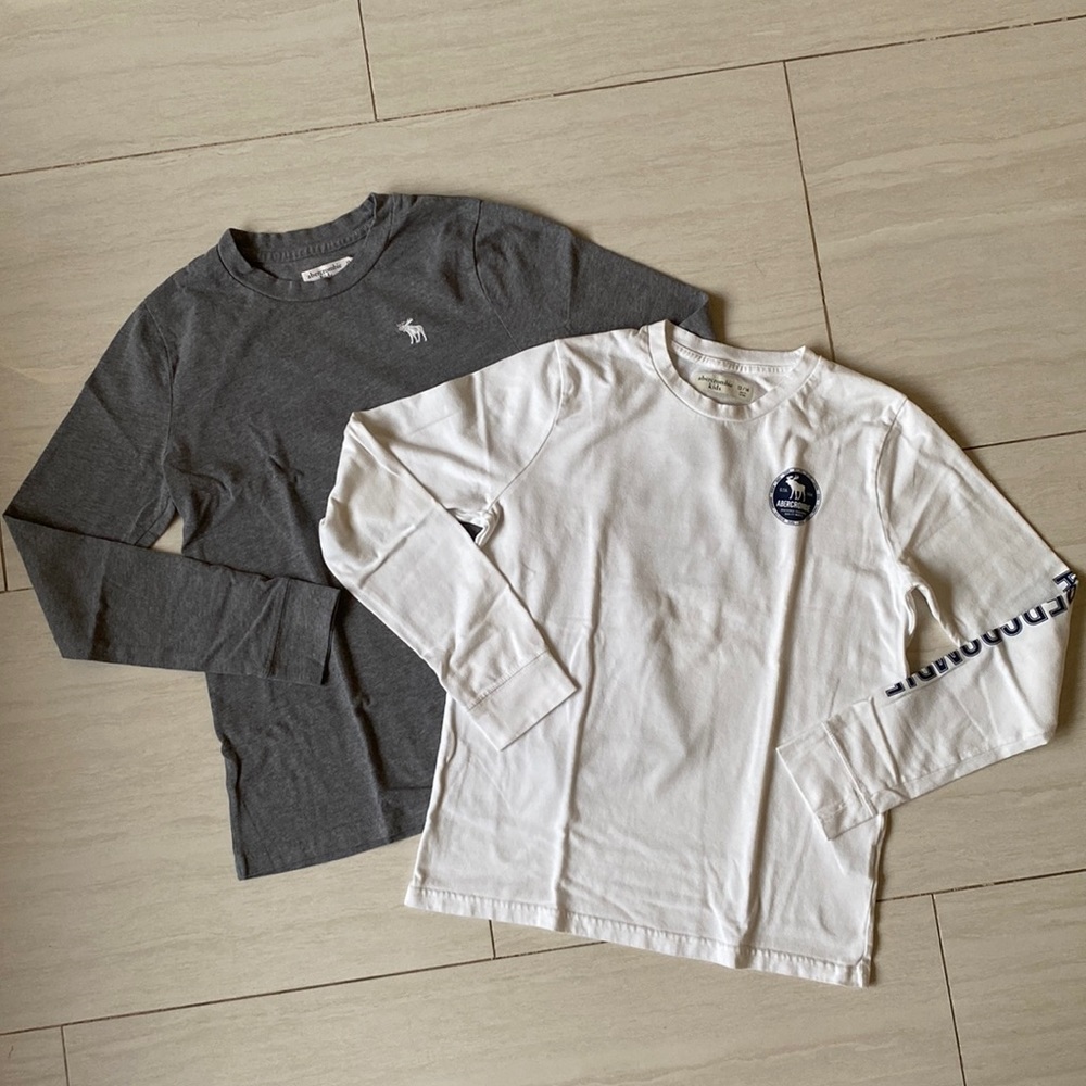 Lot of 2 Abercrombie Kids long sleeve tees